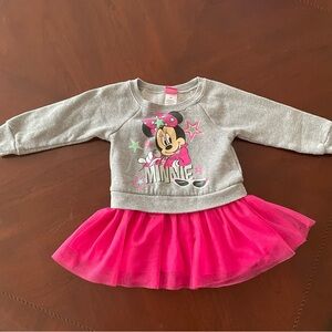 Minnie Mouse Gray & Pink Dress, Sz 3T